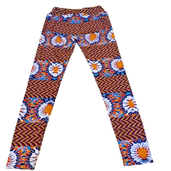 LuLaRoe Multi-Colored‎ Printed Leggings; Stretch; Size S/M - Picture 4 of 5